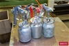 3 x Assorted Pneumatic Spray Paint Guns & Pots